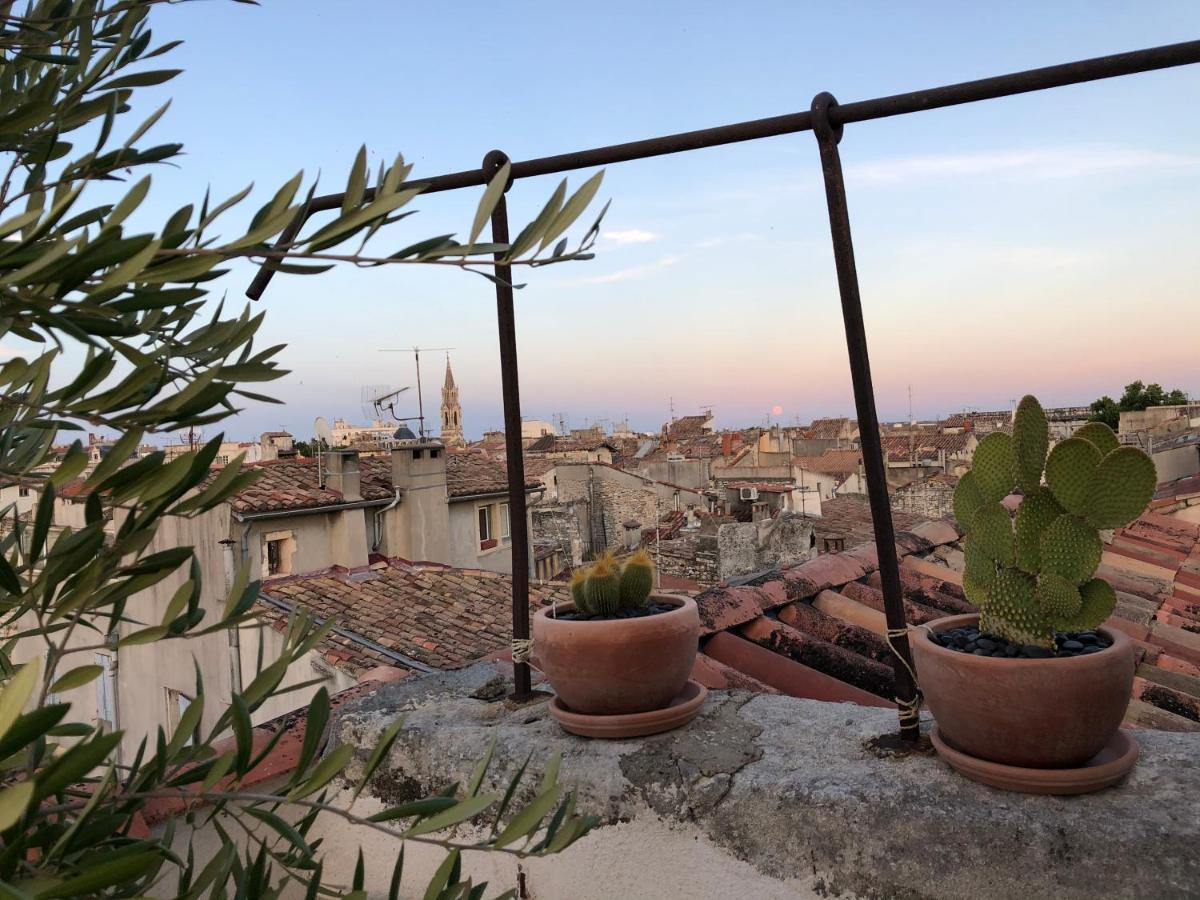 Appartement Avec Terrasse Panoramique Au Coeur De Nimes Ngoại thất bức ảnh